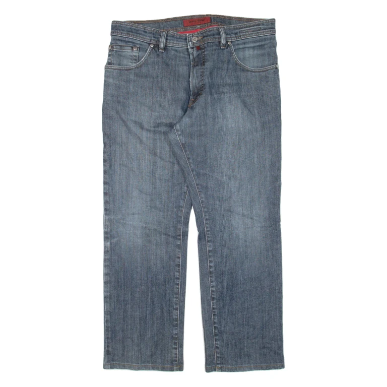 PIERRE CARDIN Mens Jeans Blue Regular Straight W36 L27