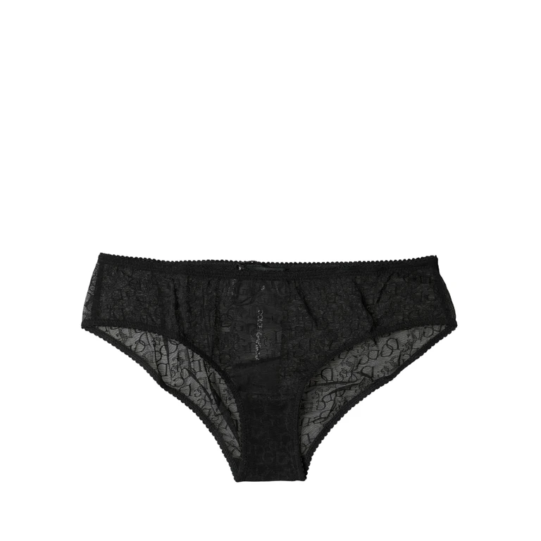 Dolce & Gabbana Black Nylon Stretch Mid Waist Brief Underwear Elastane Clothing - Women