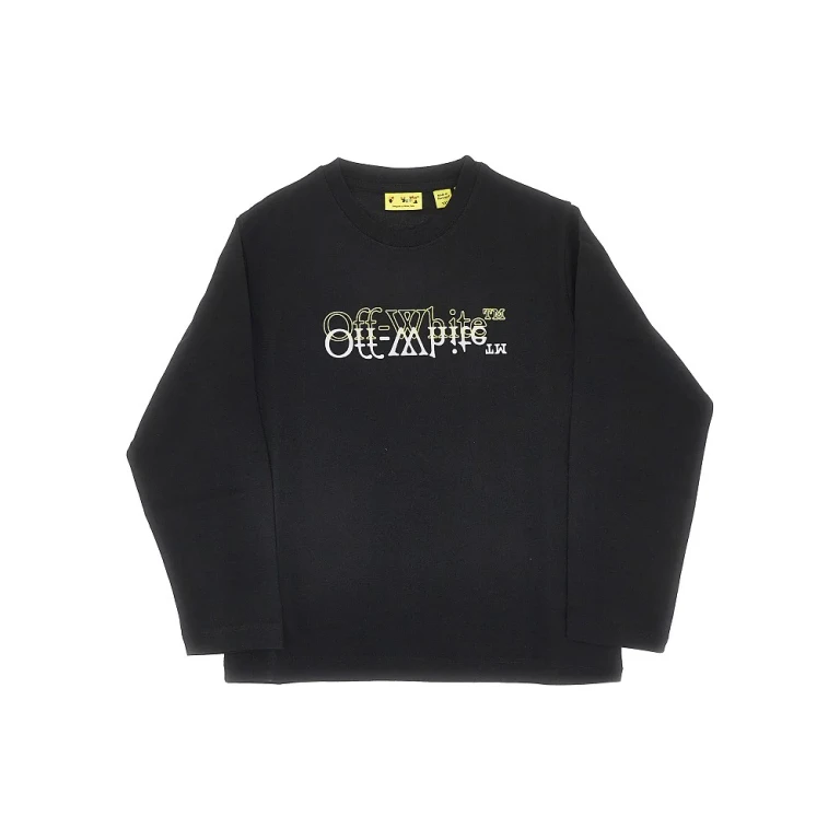 Off-White T-shirt met lange mouwen en dubbel logo voor kinderen (6 jaar)