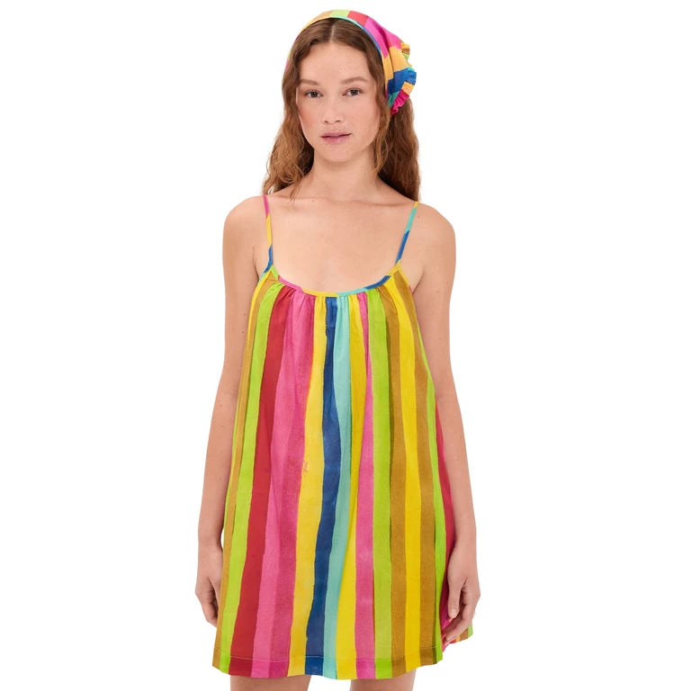 Geneva Dress Sherbert Stripe XS