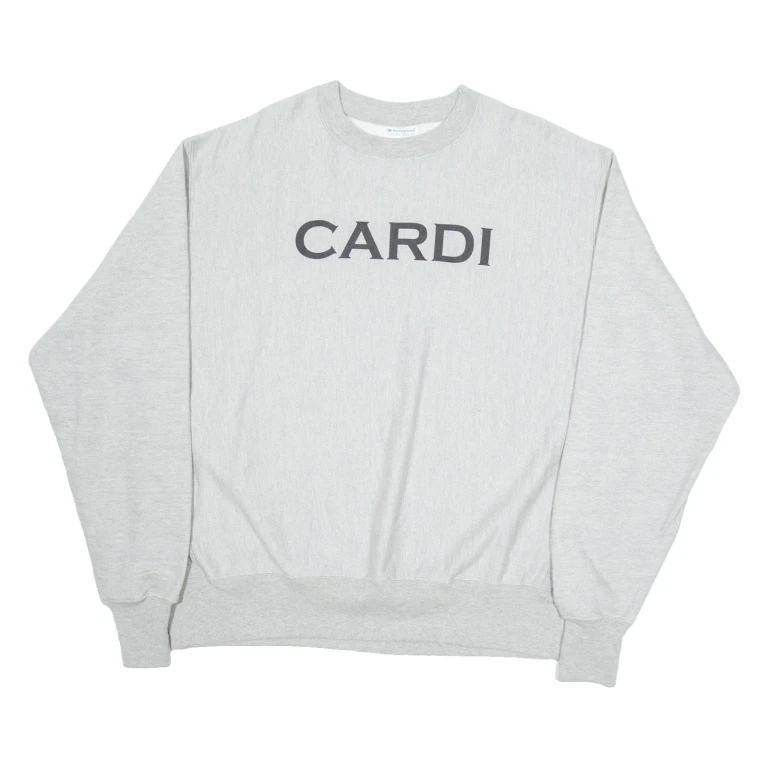 CHAMPION Cardi Mens Sweatshirt Grey L