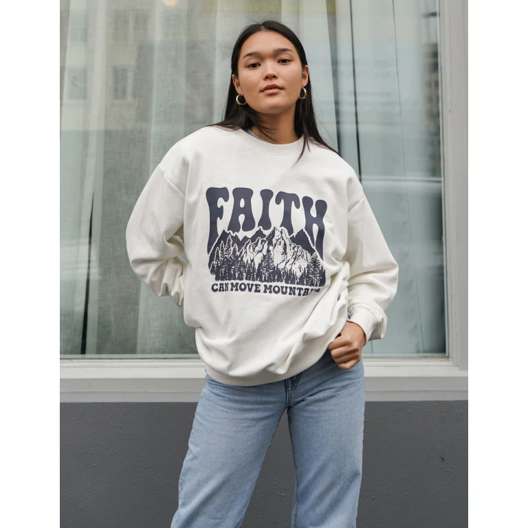 Faith Can Move Mountains Unisex Crewneck