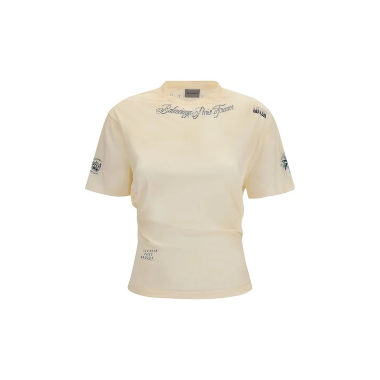 Balenciaga Beige Cotton T-Shirt - Women