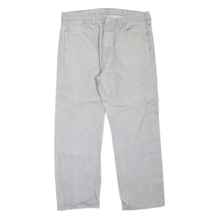 LEVI'S 501XX Jeans Mens Grey Regular Straight W36 L29
