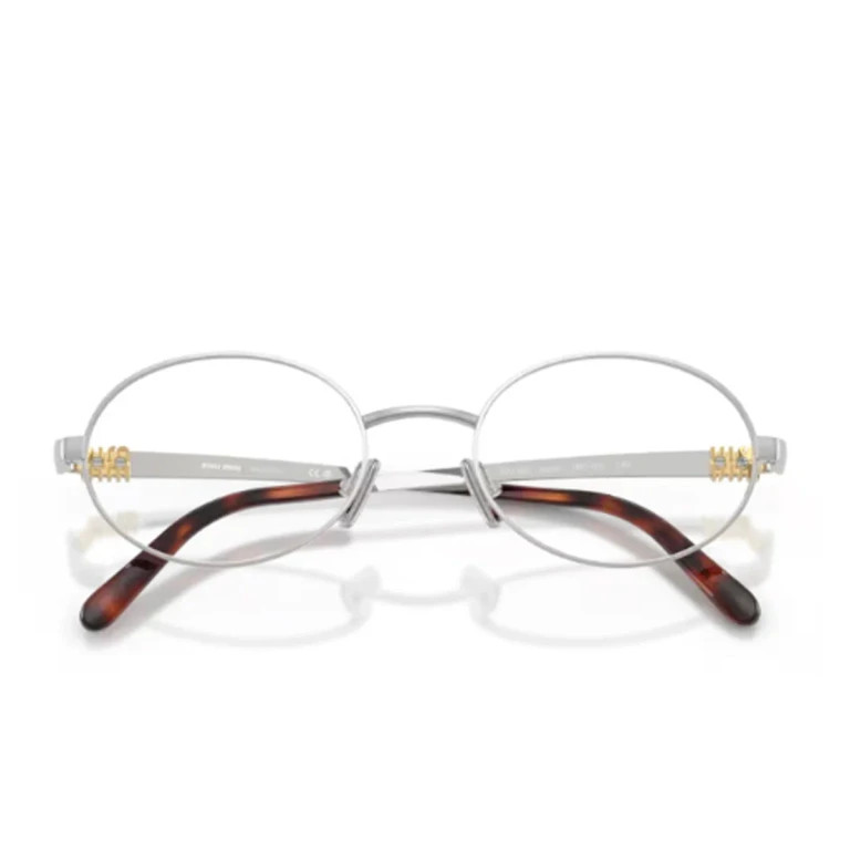 Miu Miu Miu 0mu 50zv Silver Metallo Optical Frames - Women