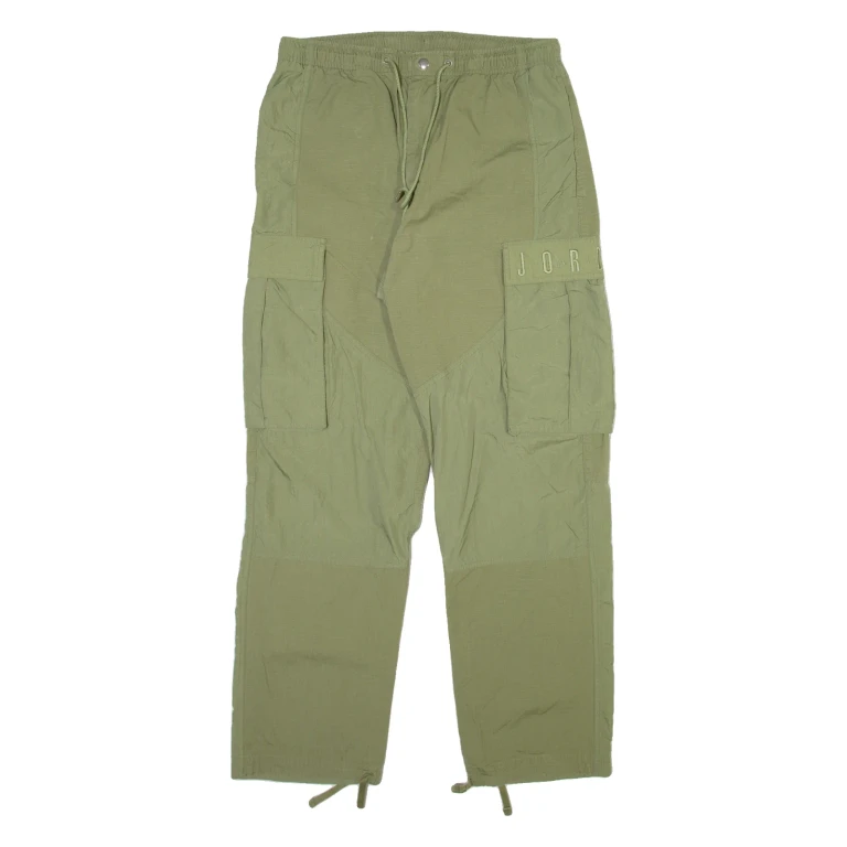 AIR JORDAN Cargo Mens Trousers Green Relaxed Straight W30 L29