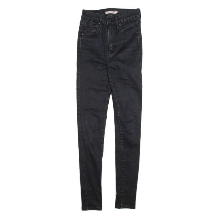 LEVI'S Womens Jeans Black Regular Straight W25 L30