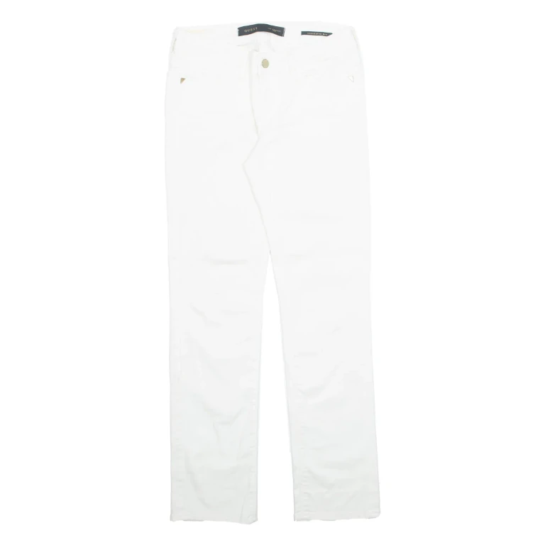 GUESS Womens Trousers White Regular Tapered W30 L31
