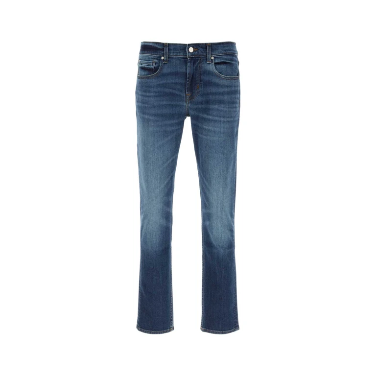 Seven For All Mankind Stretch Denim Slimmy Tapered Jeans Blue Exterior: Cotton Elastane - Men