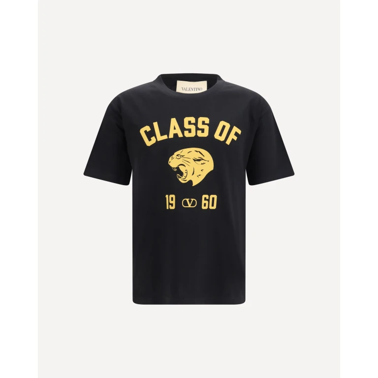 VALENTINO Panther print cotton T-shirt Male XL