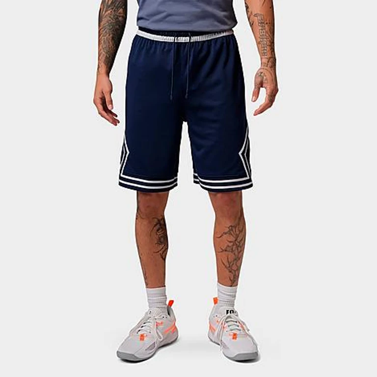 Nike Men's Jordan Sport Dri-FIT Diamond 9" Mesh Shorts in Midnight Navy/Midnight Navy/Midnight Navy Size: XS