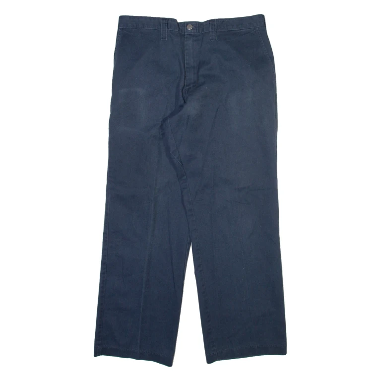 DICKIES Mens Trousers Blue Regular Straight W36 L32
