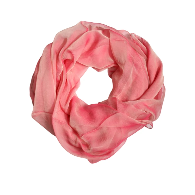 Pink Silk Rectangle Women Wrap Shawl Scarf - Women