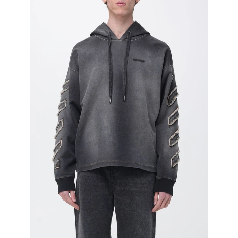 OFF-WHITE Sweatshirt Men color Black (OMBB12MS26DEN0010009)