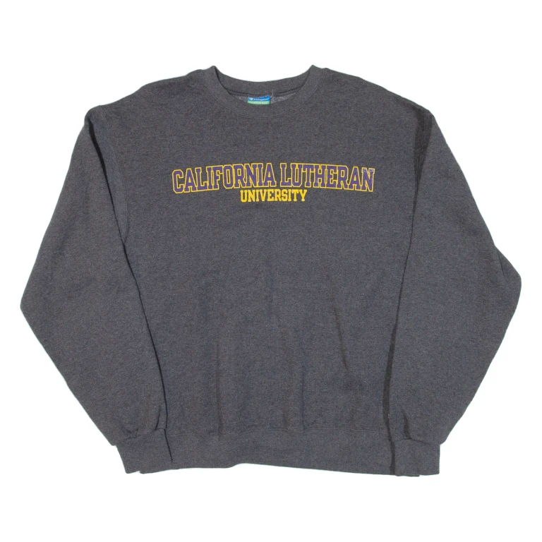 CHAMPION California Lutheran University Mens Sweatshirt Grey USA L