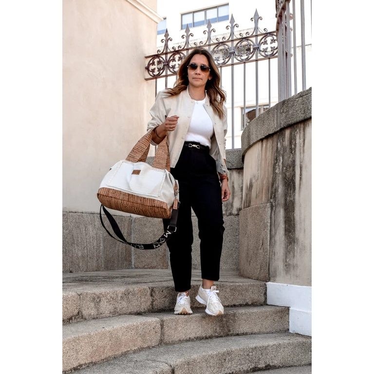Lady's Weekend Handbag soft natural cork