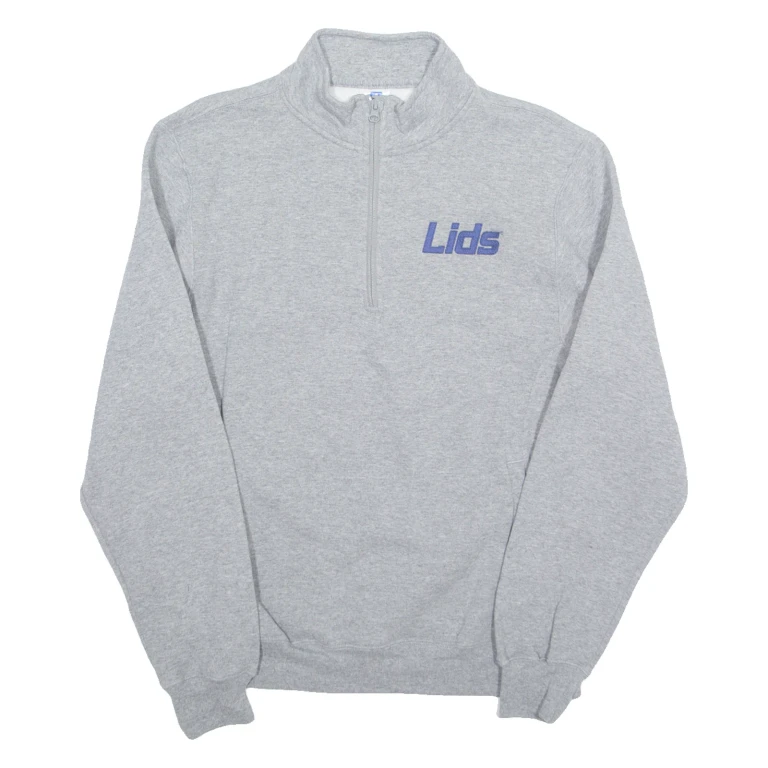 RUSSELL ATHLETIC Mens Sweatshirt Grey 1/4 Zip M