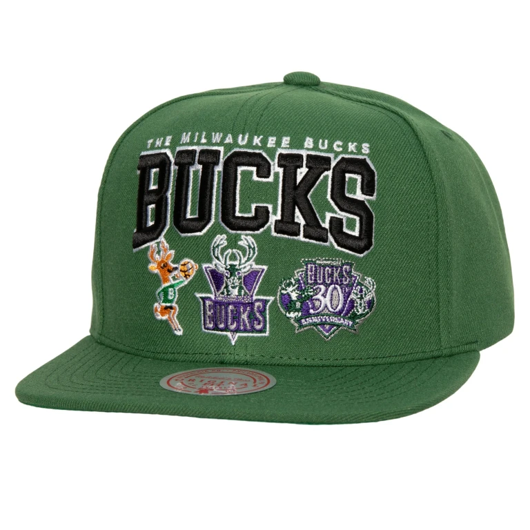 Men's NBA Champ Stack Snapback Hwc Bucks Snapback Caps