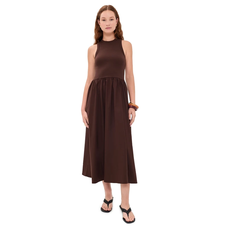 The RSVP Midi Dress Chocolate XS