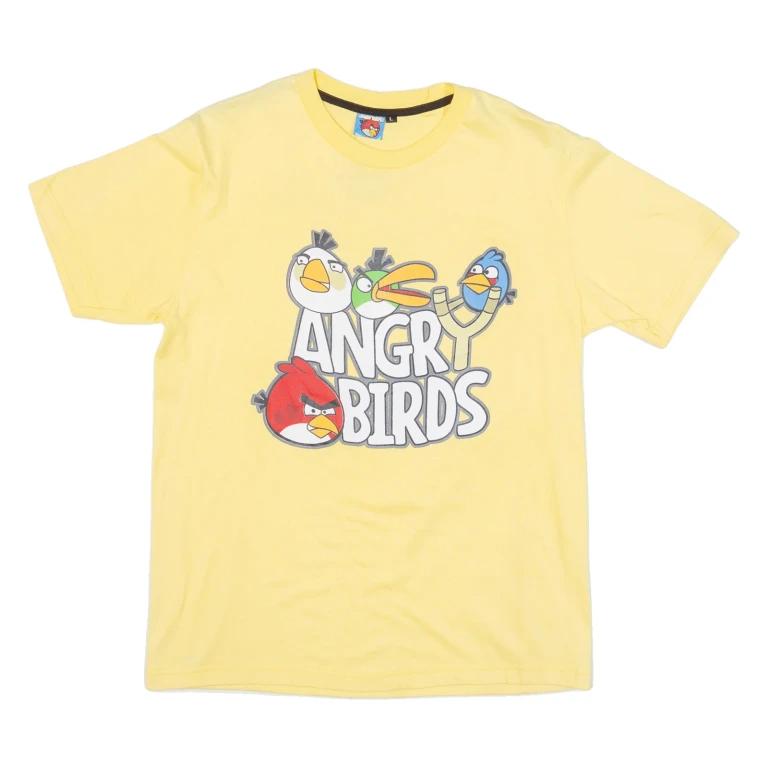 ANGRY BIRDS Boys T-Shirt Yellow L