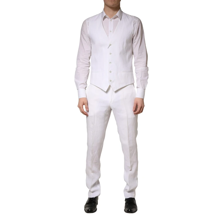 White Sartoria Linen 2 Piece Men Formal Suit - Men