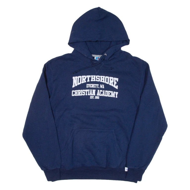 RUSSELL ATHLETIC Northshore Everett Mens Blue Hoodie USA L