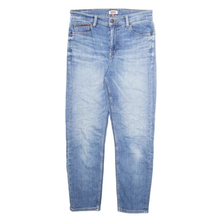 TOMMY HILFIGER Mens Jeans Blue Regular Tapered Stone Wash W28 L25