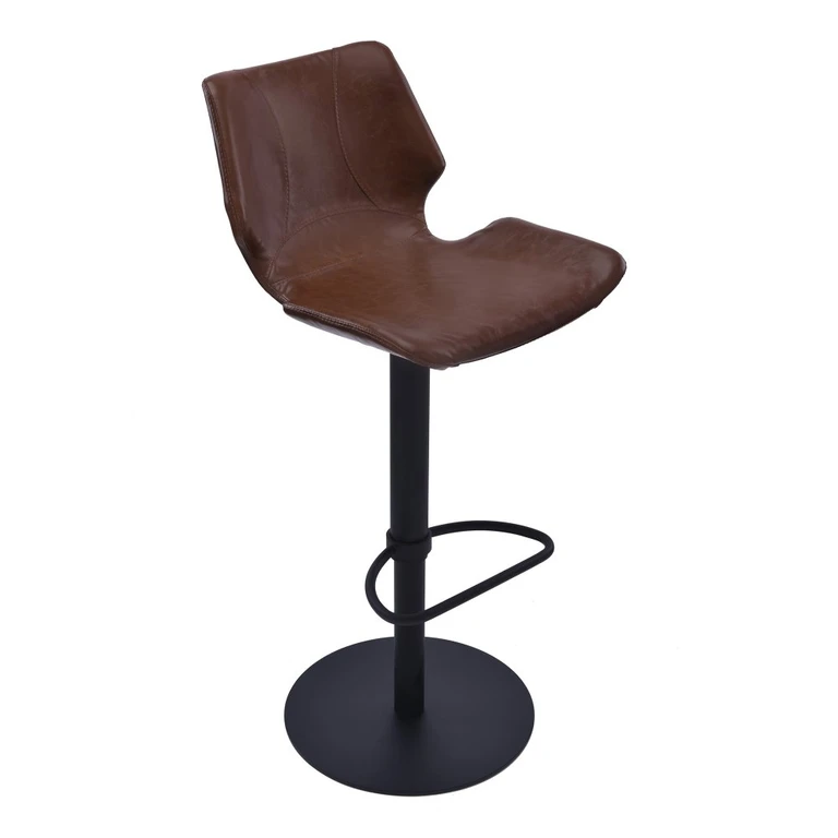 Zuma Dark Brown Adjustable Height Bar Stool
