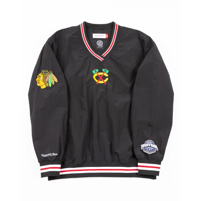 Men's NHL Classic Nylon Pullover Current Logo Blackhawks Pullovers