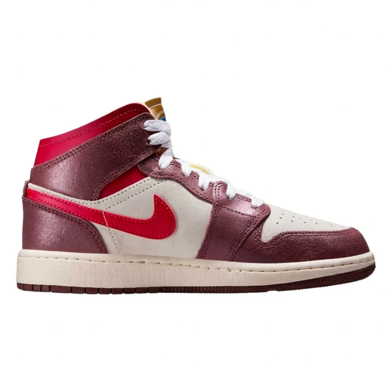 Grade School Retro 1 Mid Se 'Bread, Butter & Sole' Sneakers