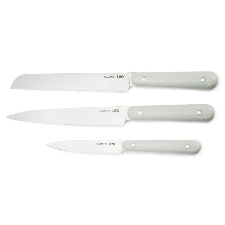 Leo Glints 3Pc Cutlery Set, Stainless Steel Blades, Spirit