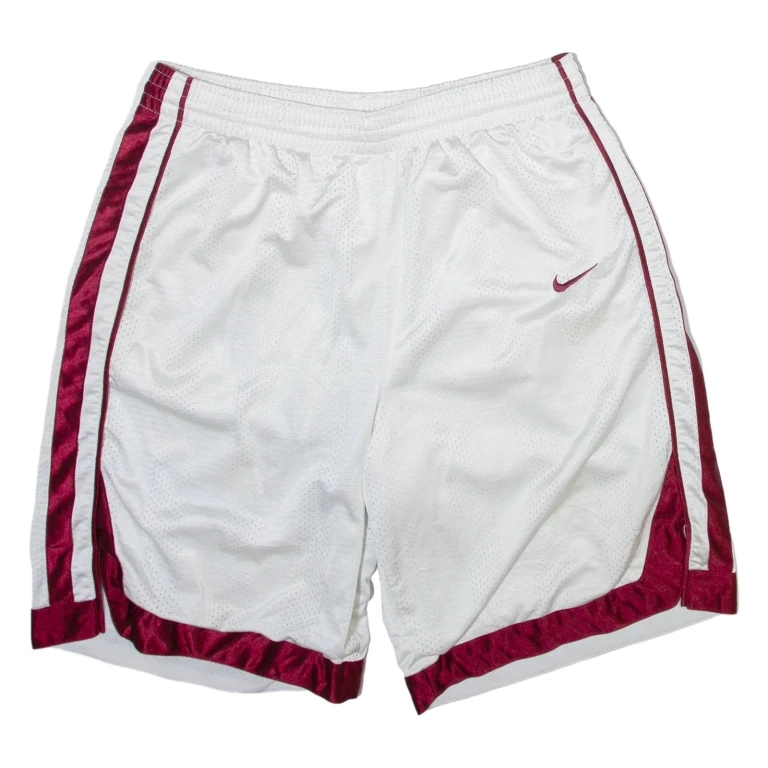 NIKE Mens Casual Shorts White Relaxed Striped XL W32