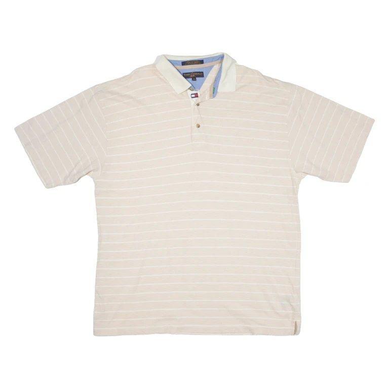 TOMMY HILFIGER Golf Mens Polo Shirt Pink Striped XL