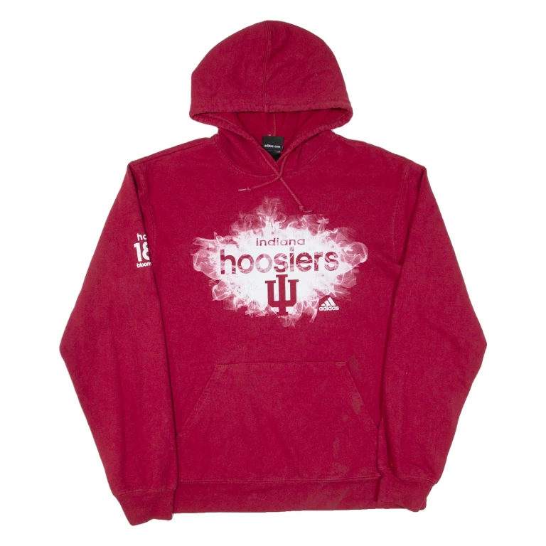 ADIDAS Indiana Hoosiers Mens Red Hoodie USA M