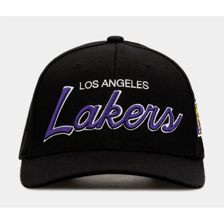 Men's NBA Team Script 2.0 Stretch Snapback Lakers Snapback Caps