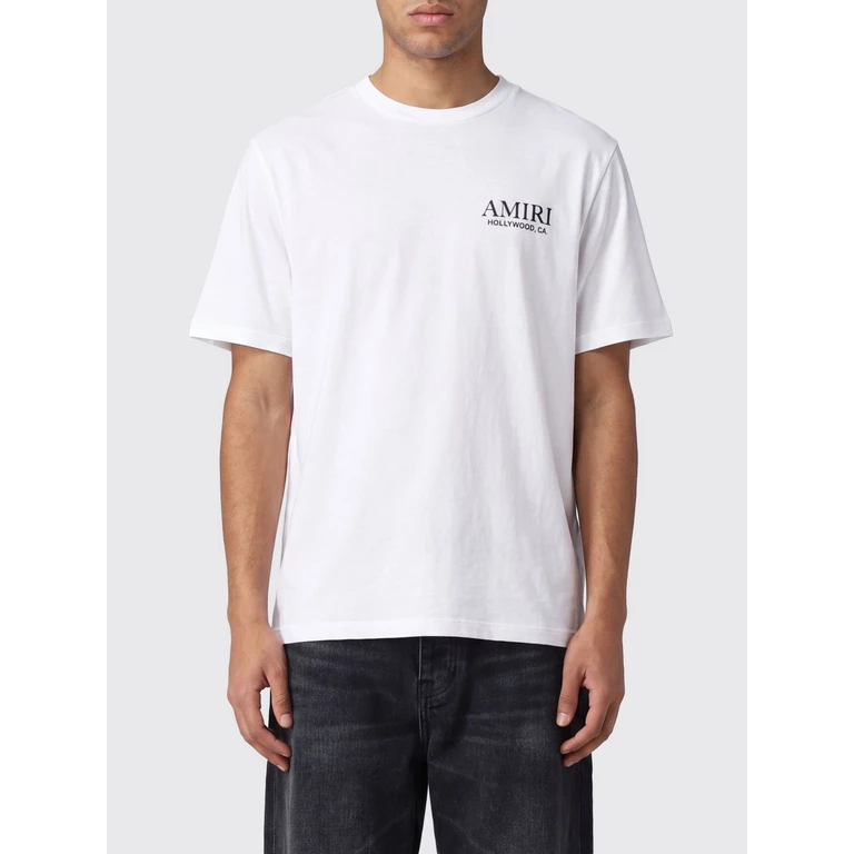 Graphic Print and Contrasting Logo Cotton T-Shirt (AMJYTE1075100)
