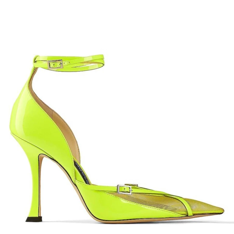X Mugler Patent Leather Strap Pumps