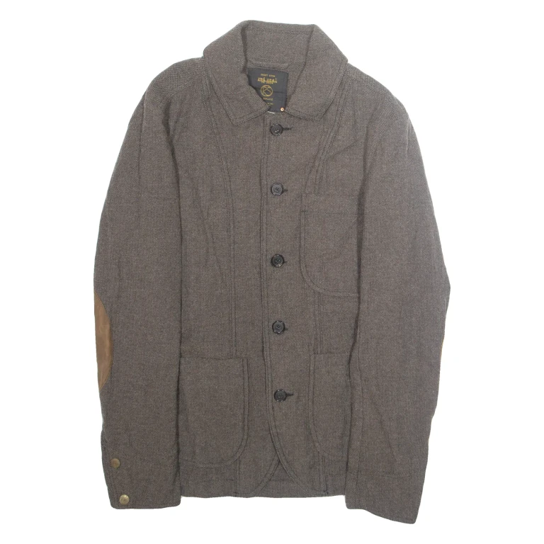 RED SEAL Womens Blazer Jacket Brown Wool M
