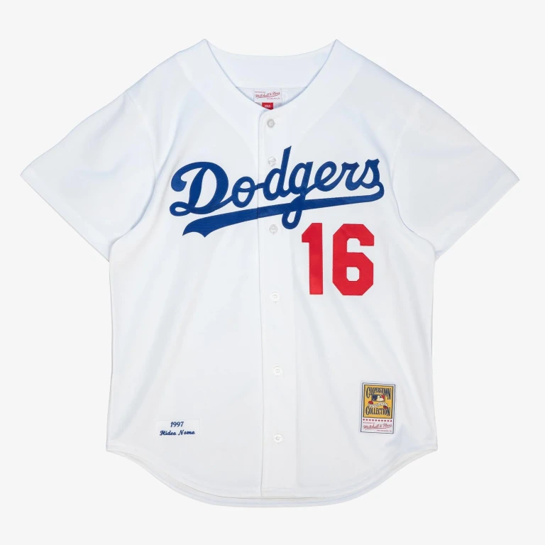 Men's MLB White Jsy La Dodgers 1997 Nomo
