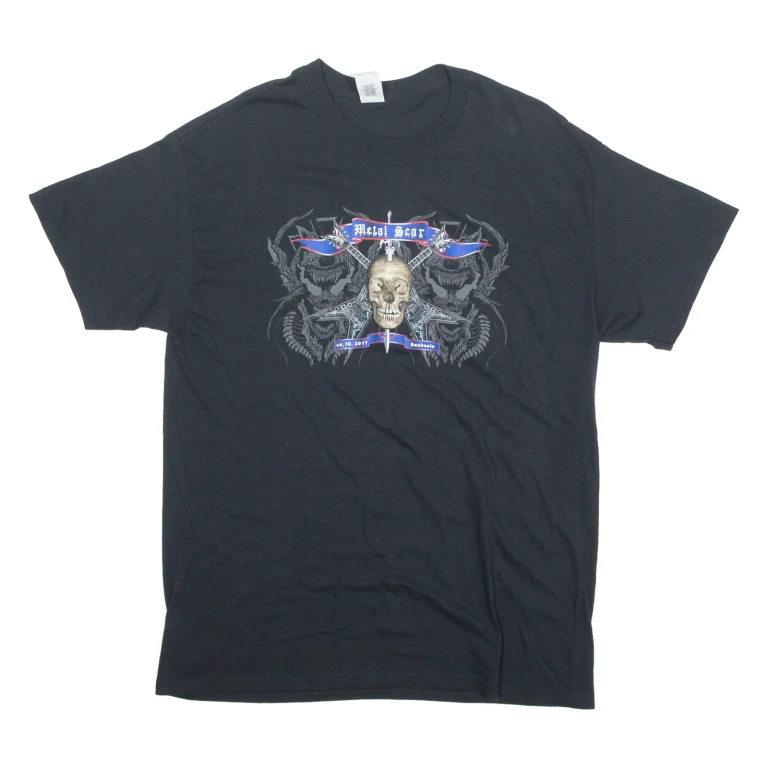 GILDAN Metal Scar Festival Mens Band T-Shirt Black Crew Neck L (II1-021224-6426)