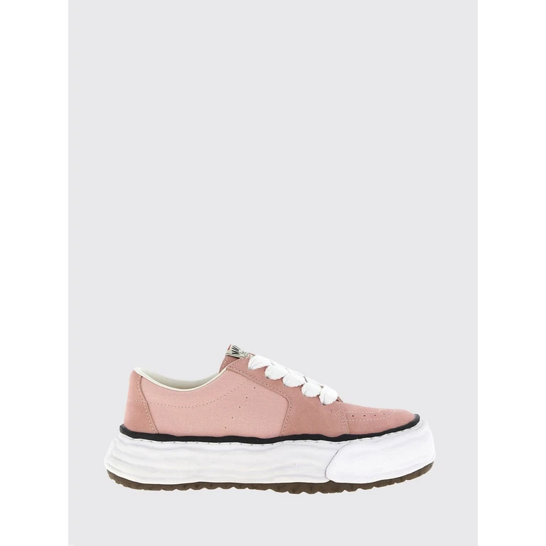 Eric Low Top Leather and Cotton Canvas Sneakers (A16FW701PINK)