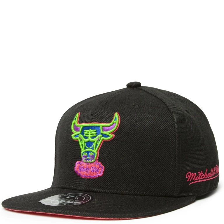Men's NBA Color Bomb Fitted Hwc Bulls Fitted Caps