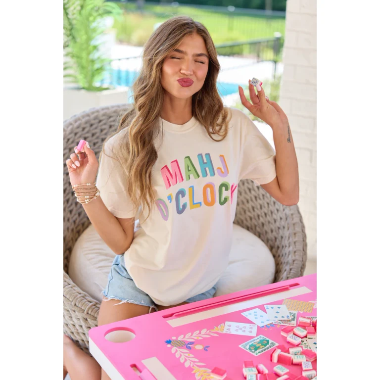 Mahj O'Clock Ivory Graphic Tee