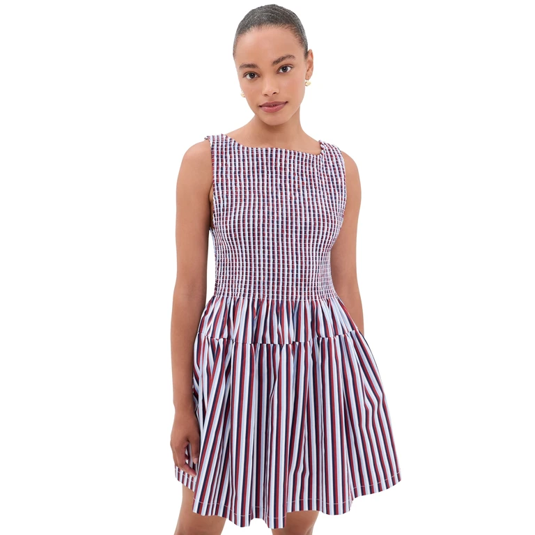 The Cosima Mini Nap Dress Red/White/Blue Stripe XS
