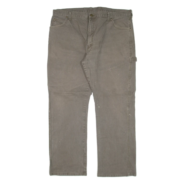 DICKIES Carpenter Workwear Mens Trousers Green Regular Straight W40 L29