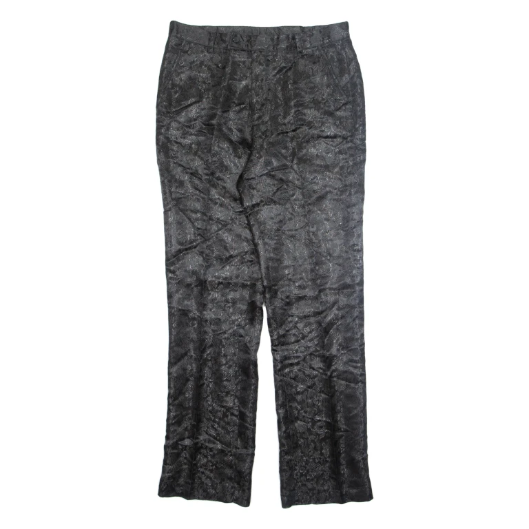 Chino Mens Trousers Black Regular Straight W32 L33