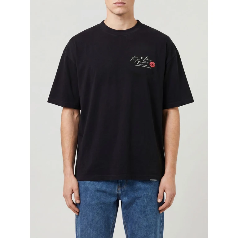 Logo Cotton T-shirt with Dropped Shoulders (MLM10114301)