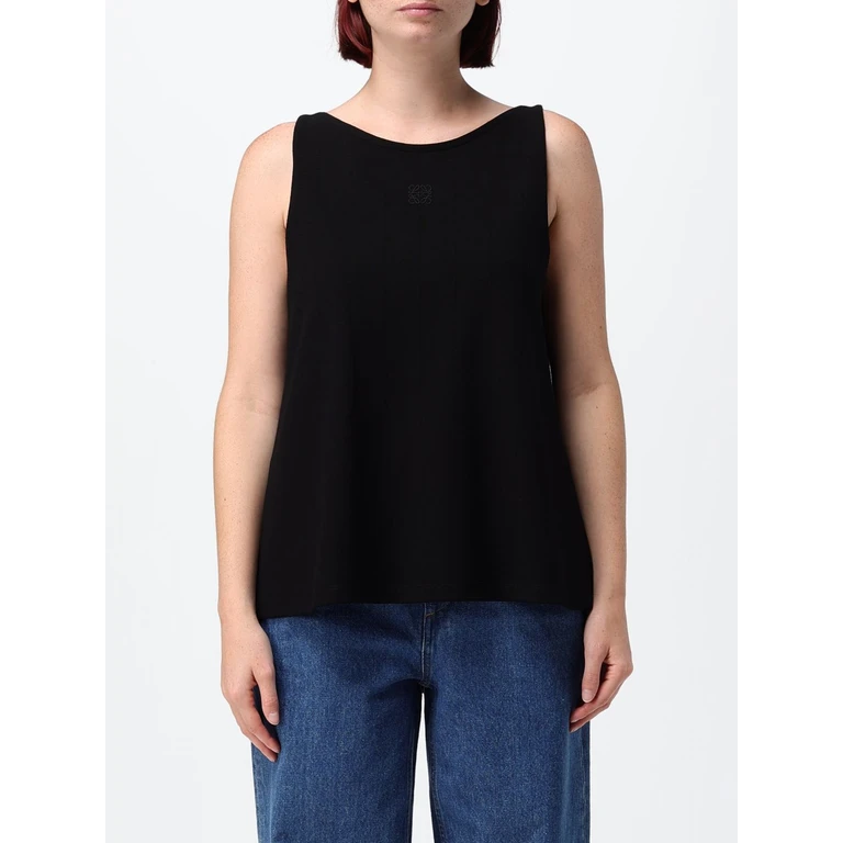 Sleeveless Viscose Top with Crew Neck and Regular Fit (S359Y23XAT1100)