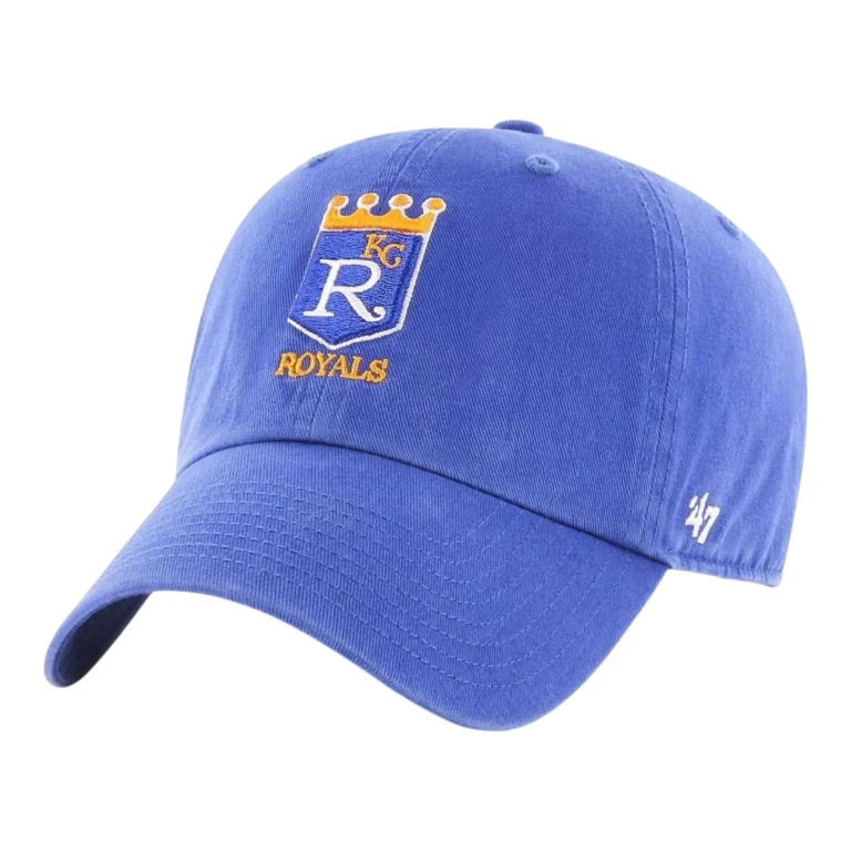 Clean Up Kansas City Royals Cooperstown Strapback Hat - Royal Blue Adjustable Cap