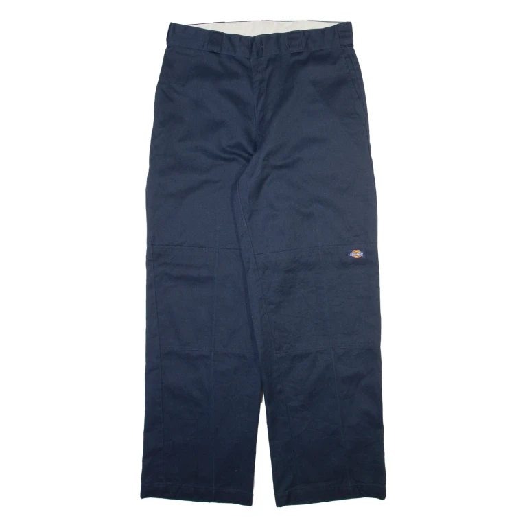 DICKIES Mens Trousers Blue Regular Straight W34 L32